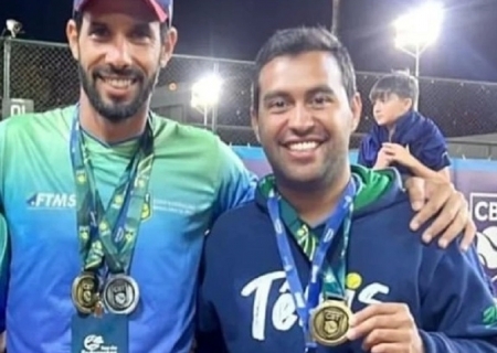 Dois capitães de Nova Andradina conquistam três medalhas na Copa das Federações de Tênis em Minas Gerais