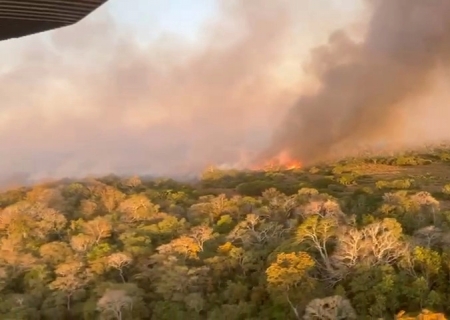 Incêndio que teve início em caminhão atolado se alastra e mobiliza equipes no Pantanal