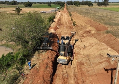 Em Batayporã, obra na Lagoa do Sapo avança para solucionar problema que dura 50 anos