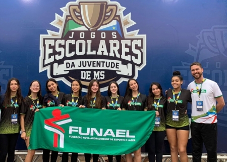 Nova Andradina conquista ouro no JOJUMS em Voleibol Feminino