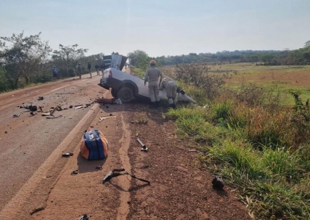 Homem morre em colisão frontal de veículos na BR-267 em Rio Brilhante