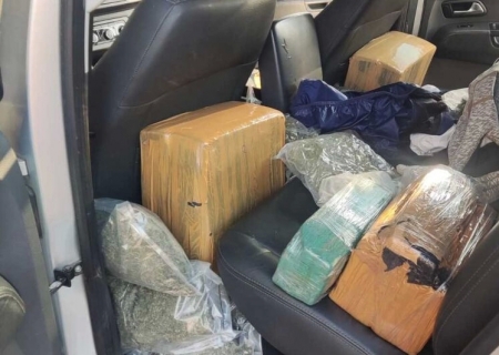 Homem é preso com mais de 800 kg de maconha após fuga da polícia em Iguatemi