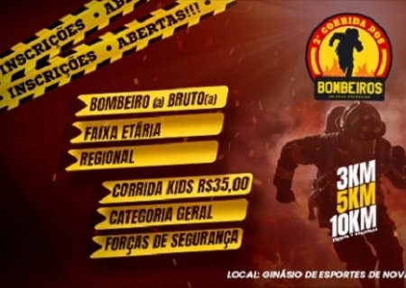 Mais de 300 atletas já efetuaram a inscrição para a 2ª Corrida dos Bombeiros em Nova Andradina