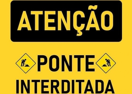 Ponte sobre o Córrego São Bento está interditada para manutenção