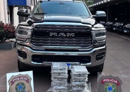 Polícia Federal encontra mais de 50 kg de cocaína em tanque de combustível de Dodge Ram em MS