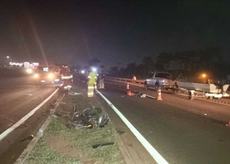 Motociclista morre em colisão frontal com caminhonete na BR-163 em Dourados