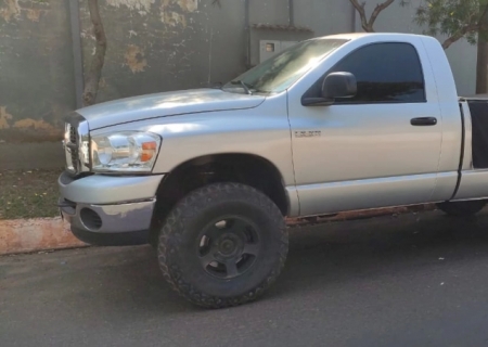 Dodge Ram com bloqueio por estelionato é recuperada pela Polícia Militar em Nova Andradina