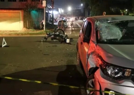 Motociclista morre ao colidir com automóvel durante conversão em Campo Grande