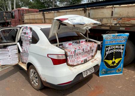 Jovem é preso transportando carga de pacotes de cigarros contrabandeados do Paraguai para Campo Grande