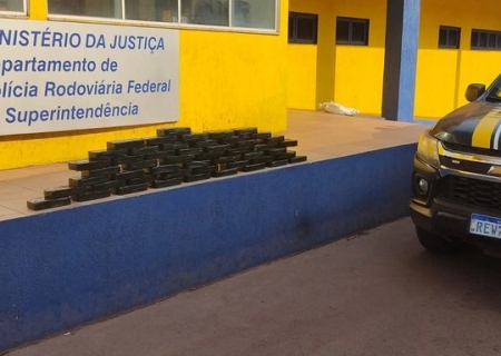 Mais de 50 kg de pasta base de cocaína são apreendidos pela PRF em Corumbá