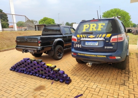 PRF apreende 88 kg de maconha em Brasilândia