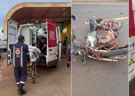 Motociclista fica em estado gravíssimo, após se envolver em colisão com carreta entre Nova Andradina e Nova Casa Verde