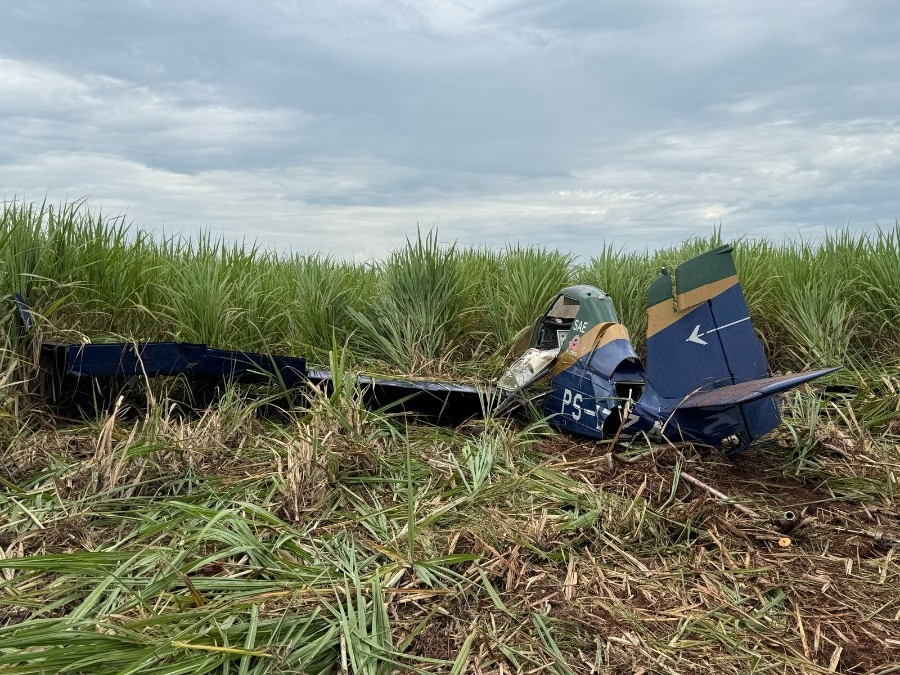 Piloto morre em queda de avião agrícola em Nova Andradina