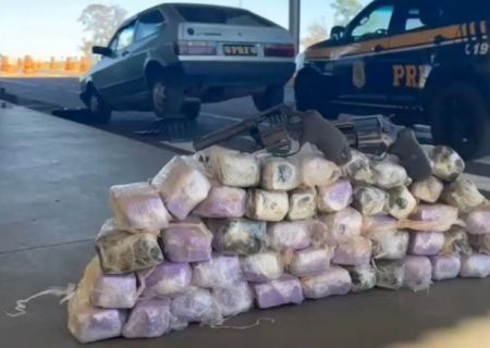 Traficante é preso pela PRF com cocaína e armas em Paranaíba