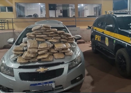 Quase 80 kg de maconha são apreendidos pela PRF em Miranda