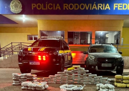 Quase 100 kg de drogas diversas são apreendidos pela PRF em Miranda
