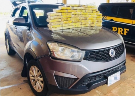 Boliviano é preso pela PRF com 50 kg de cocaína em Bataguassu