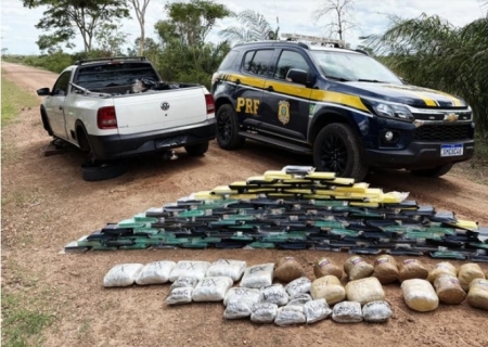 PRF apreende 152 kg de cocaína e skunk em Corumbá
