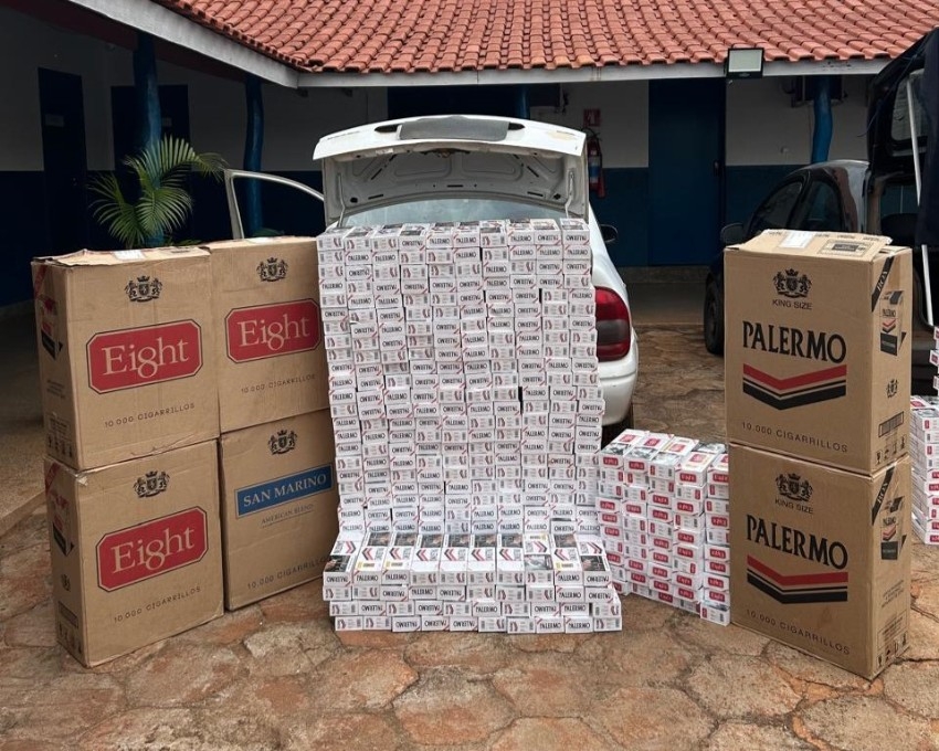 Polícia Militar desarticula comboio com cigarros contrabandeados em Nova Andradina