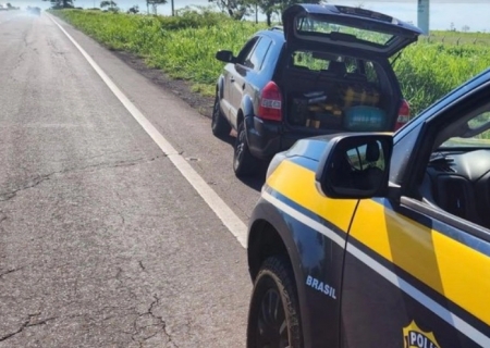 Dupla é presa com carga de maconha durante abordagem da PRF em Bataguassu