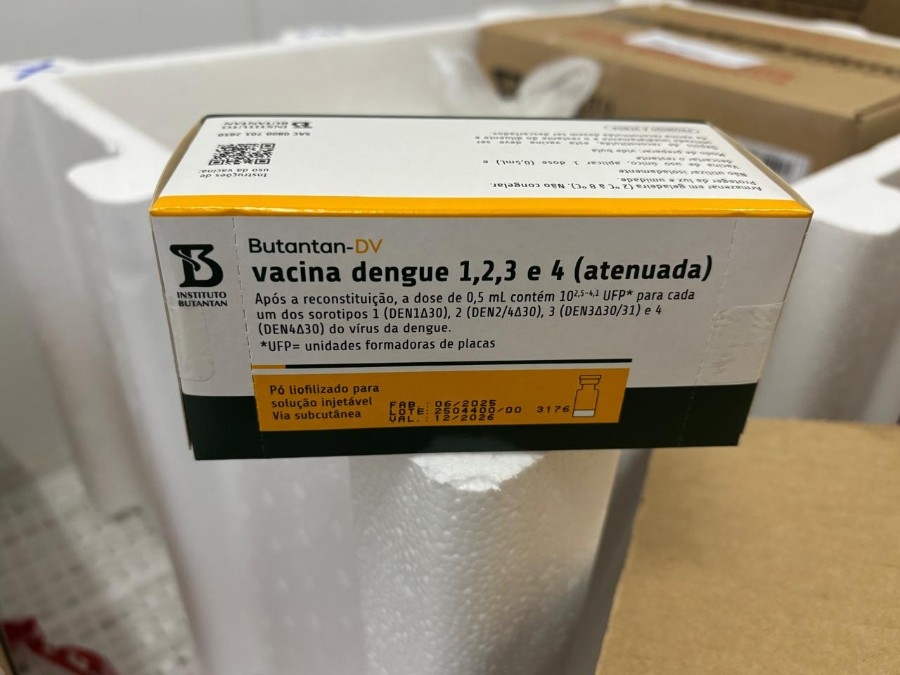 MS recebe 7,8 mil doses de vacina contra dengue para profissionais da Atenção Primária