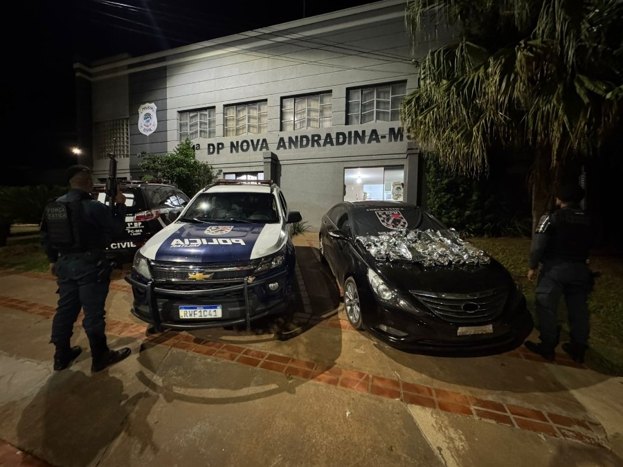 Força Tática e PRF apreendem 10,7 kg de skunk após perseguição em Nova Andradina