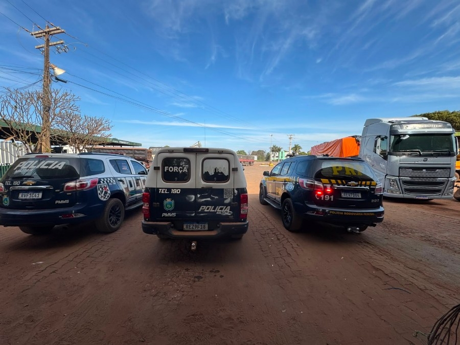Carreta transportando crack e cocaína é apreendida em Batayporã durante ação conjunta da PM e PRF