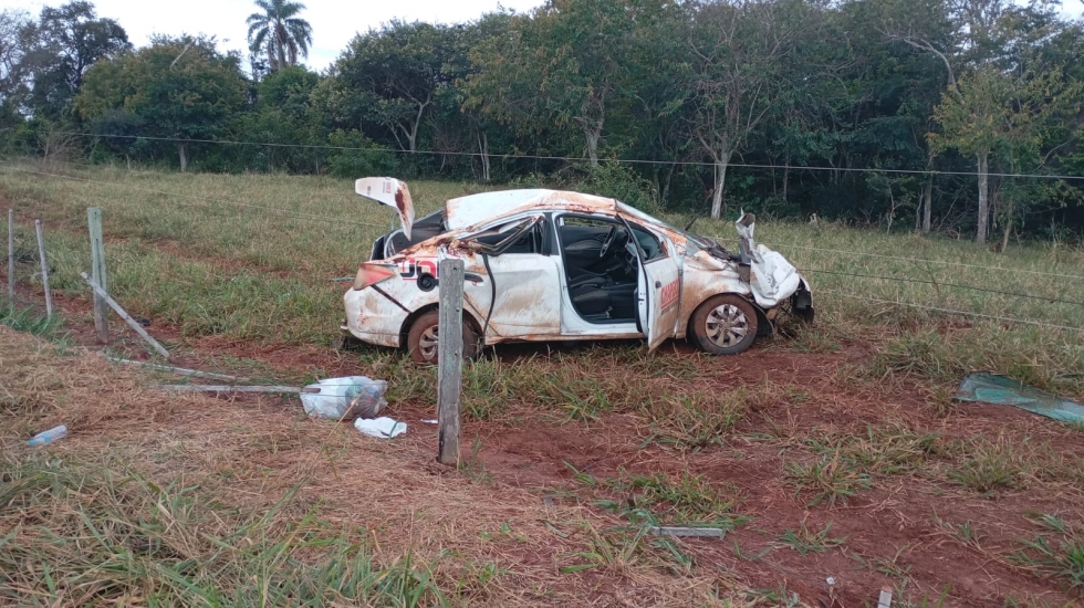 Acidente deixa três feridos sendo dois graves na MS-395
