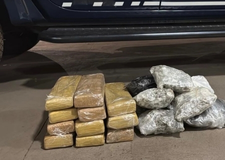 Passageiro de ônibus é preso com 20 kg de maconha em Nova Casa Verde
