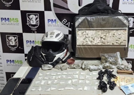 Jovem é preso suspeito de fazer “delivery” de drogas com motocicleta em Dourados