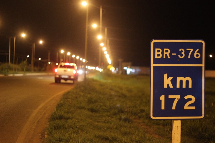 Prolongamento da Moura Andrade com placa de sinalização da BR-376 – Foto: Jornal da Nova