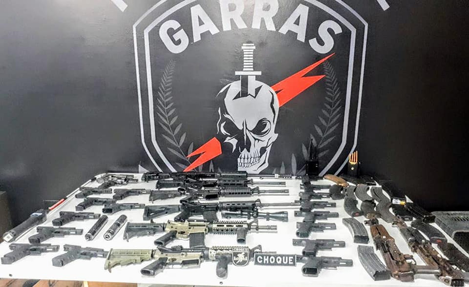 Armas apreendidas em Campo Grande - Foto: Polícia Militar/Divulgação