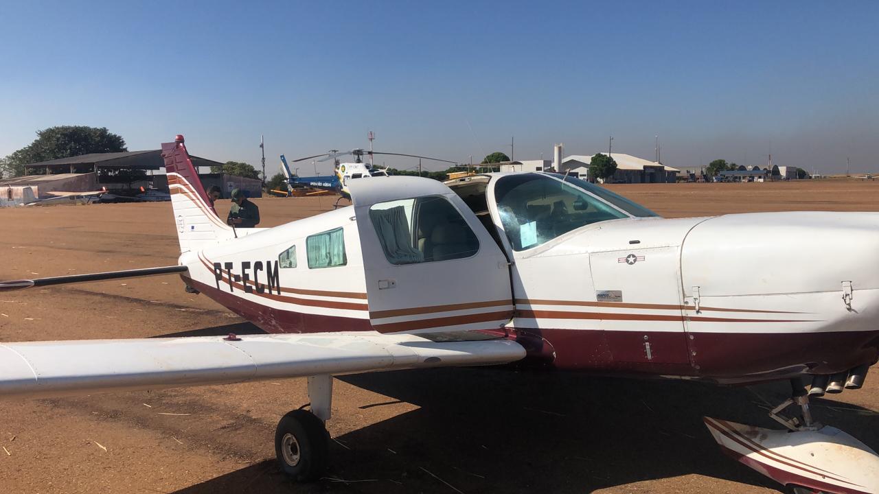 Aeronave apreendida em Campo Grande - Foto: FAB/Divulgação