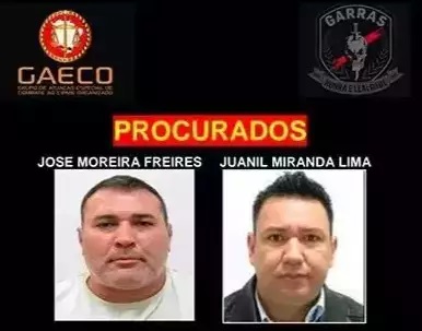 José Moreira Freires e Juanil Miranda Lima, em material da operação Omertà, que investiga milícia armada - Foto: Reprodução de peça processual