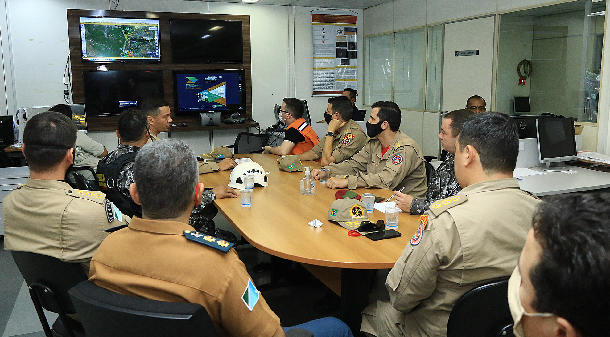 Coordena&ccedil;&atilde;o da for&ccedil;a-tarefa se reuniu com comando da For&ccedil;a Nacional para planejamento de a&ccedil;&otilde;es e distribui&ccedil;&atilde;o da tropa - Foto: Edemir Rodrigues