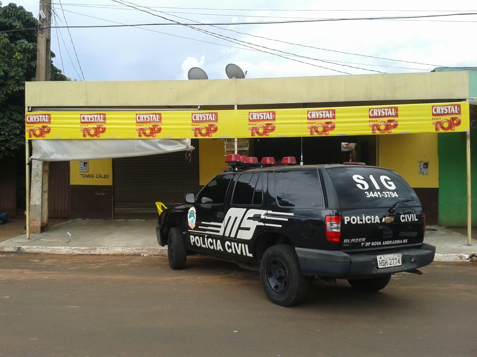 Local onde o revólver utilizado no crime foi encontrado