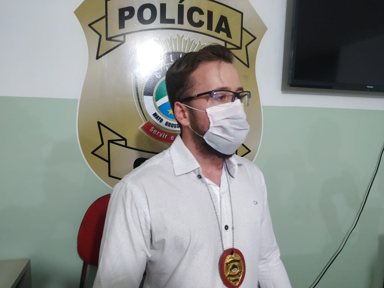 O delegado Filipe Davanso Mendonça da Delegacia de Polícia Civil em Batayporã - Foto: Jornal da Nova