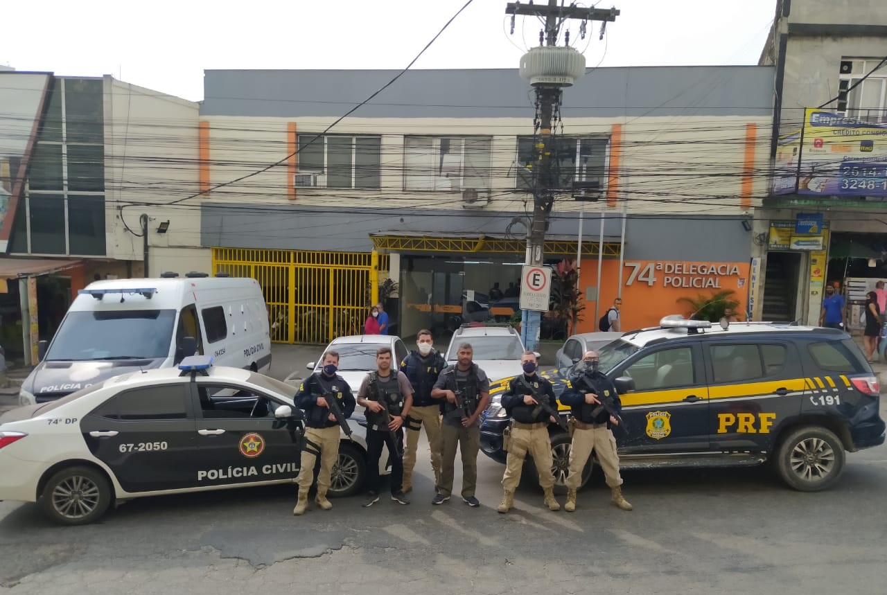 Equipes policiais no Rio de Janeiro que trabalharam na ação - Foto: PC-RJ/Divulgação