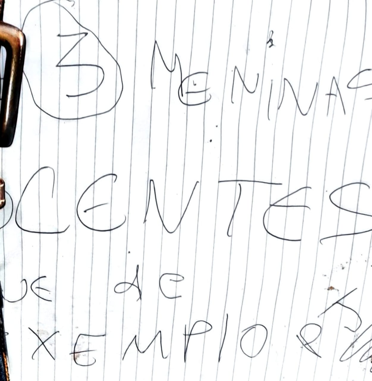 Bilhete encontrado junto ao corpo da v&iacute;tima - Foto: Divulga&ccedil;&atilde;o