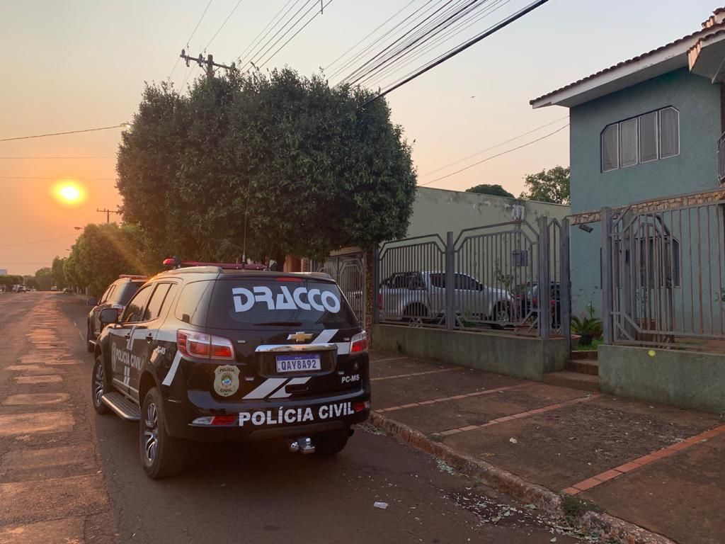 Um dos locais onde policiais do Dracco cumpriram mandados em Maracaju - Foto: Polícia Civil/Divulgação