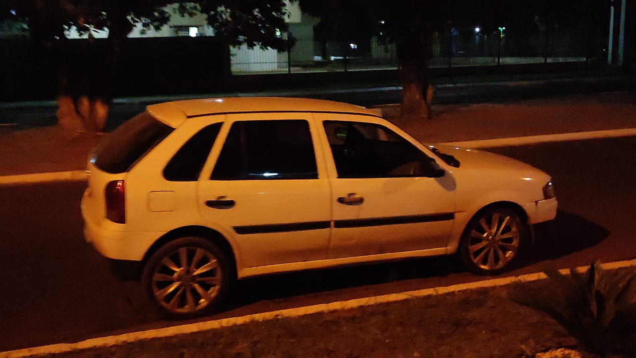 Carro que transportava a maconha 