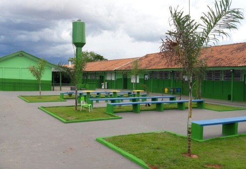 Escola Estadual Aracy Eudociak, reformada pelos detentos - Foto: Governo do MS