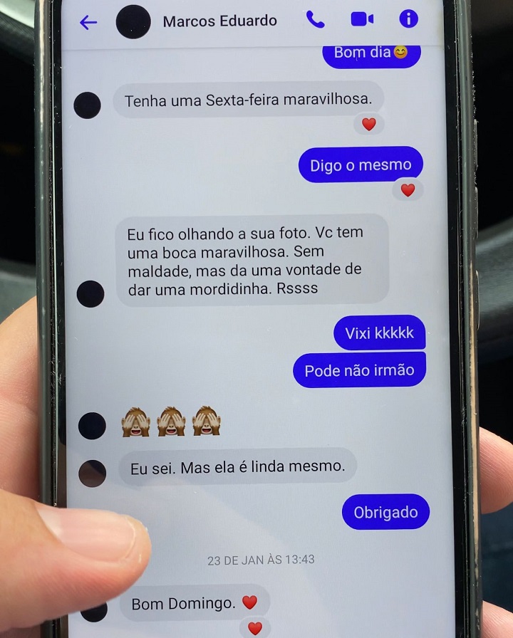 Mensagens do celular da vítima - Foto: Reprodução/Jornal da Nova