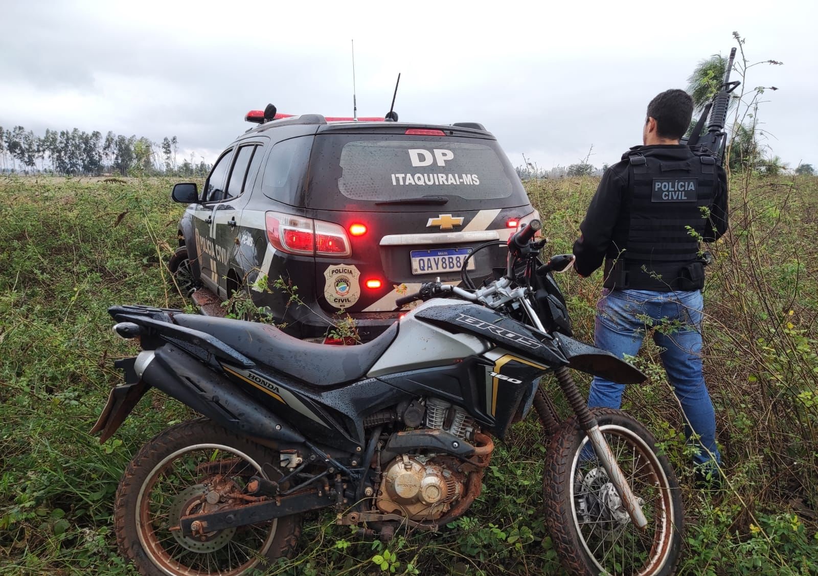 Motocicleta da vítima recuperada - Foto: Divulgação 