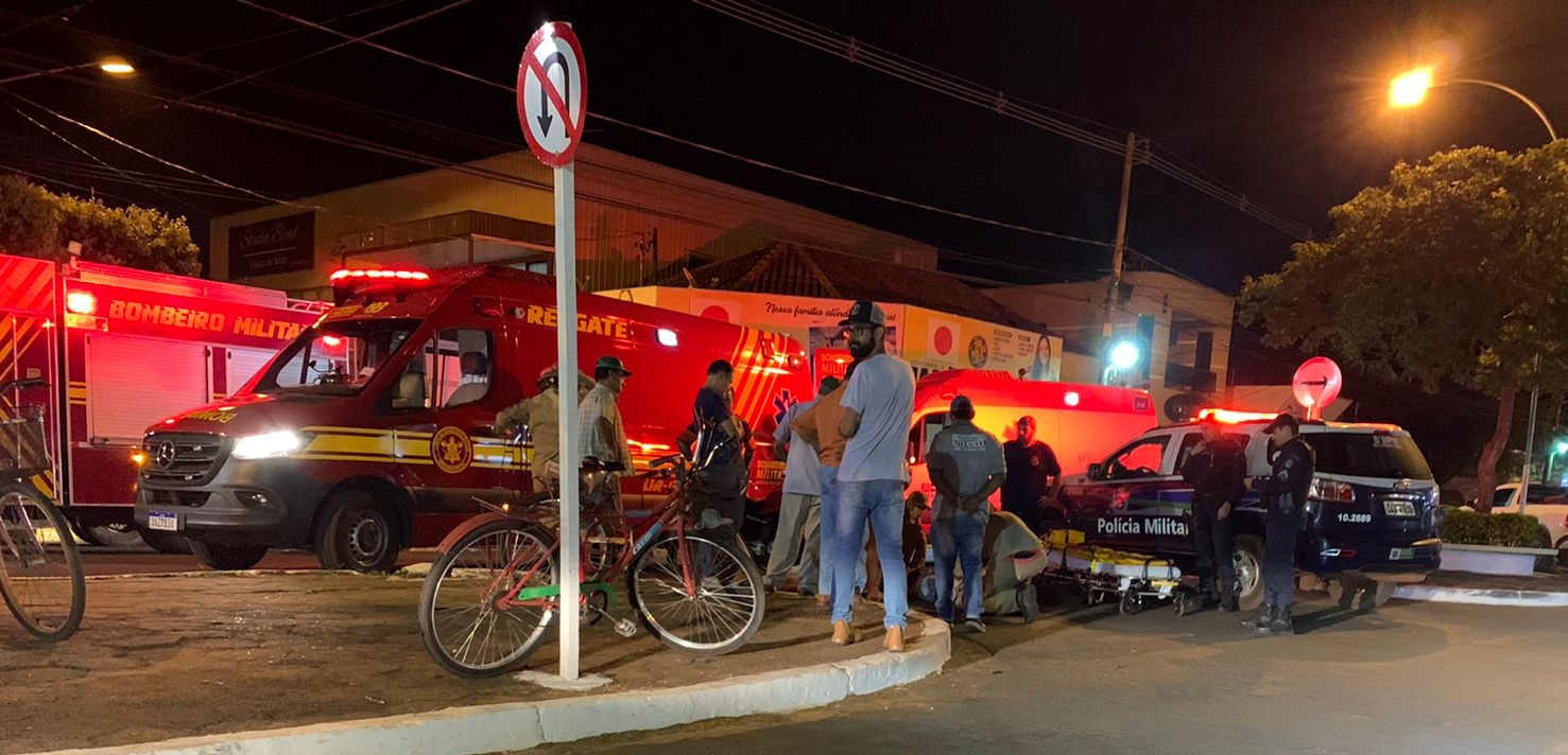 Acidente aconteceu na avenida Brasil em Batayporã - Foto: Jornal da Nova