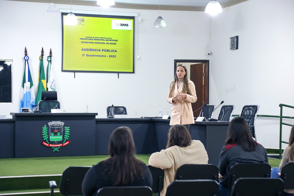 Dados da atenção primária foram detalhados durante audiência pública no mês de setembro - Prefeitura de Batayporã